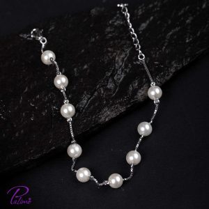 دستبند نقره نه مروارید ست 2