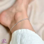 پابند نقره خاویاری ساخت ایتالیا با روکش طلا سفید