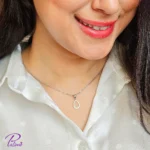 نیم ست نقره اشک تماما از نقره با بالاترین عیار ممکن با روکش طلا سفید