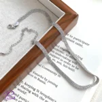 خرید گردنبند نقره بیزمارک اصل با روکش طلا سفید