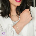 قیمت دستبند نقره ایتالیایی بافت سه رنگ مدل اصل