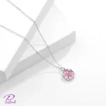 قیمت نیم ست نقره پایرو تک نگین صورتی اصل