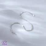 دستبند نقره مدل درخشان از جنس نقره با عیار 925 خالص با آبکاری رودیوم