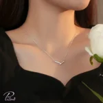 گردنبند نقره طرح مدرن از جنس نقره استرلینگ خالص با روکش ظخیم و با دوام