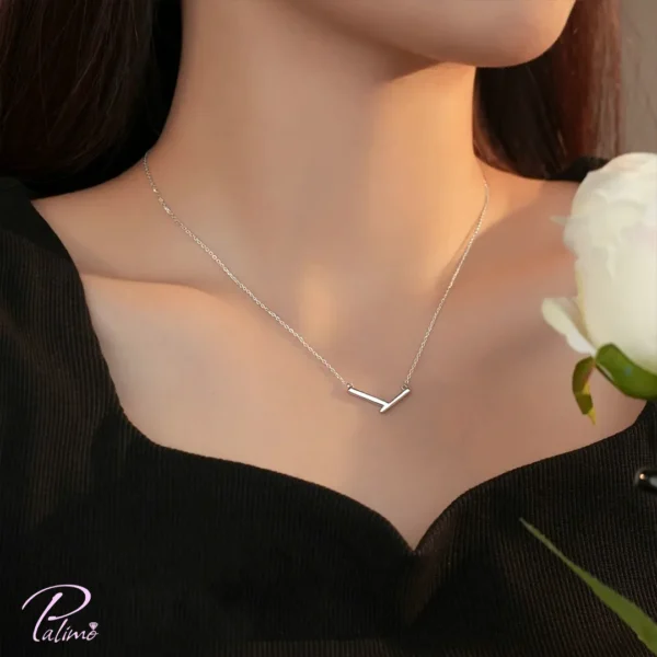 گردنبند نقره طرح مدرن از جنس نقره استرلینگ خالص با روکش ظخیم و با دوام