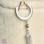 گوشواره نقره آبشاری ونیزی از نقره استرلینگ خالص با روکش طلا سفید