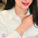ست گردنبند و دستبند نقره ایتالیایی هرینگبون ساخته شده از نقره با عیار بالای 925 با روکش ظخیم و با دوام