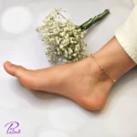 پابند نقره گوی تیفانی تماما از نقره استرلینگ خالص با آبکاری طلا سفید
