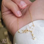 گردنبند نقره فلاور گل از جنس نقره استرلینگ خالص با روکش ظخیم و با دوام
