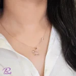 گردنبند نقره خرگوش ساخته شده از نقره با عیار بالای 925 با روکش طلا سفید