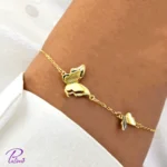 دستبند نقره مدل پروانه از نقره با عیار بالای 925 با روکش ظخیم و با دوام