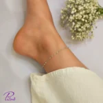 پابند نقره پیچ طنابی با متریال نقره با عیار 925 با روکش ظخیم و با دوام