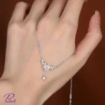 گردنبند نقره فلاور گل و برگ از جنس نقره با عیار 925 با روکش ظخیم و با دوام