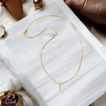 گردنبند نقره فلاور گل و برگ ساخته شده از نقره با عیار بالای 925 با روکش طلا 18 عیار