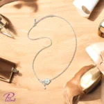 گردنبند نقره فلاور گل ساخته شده از نقره با عیار 925 خالص با روکش فلز رودیوم